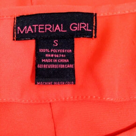 Material Girl Tango Red Short Sleeve Top Size: S - Picture 10 of 11